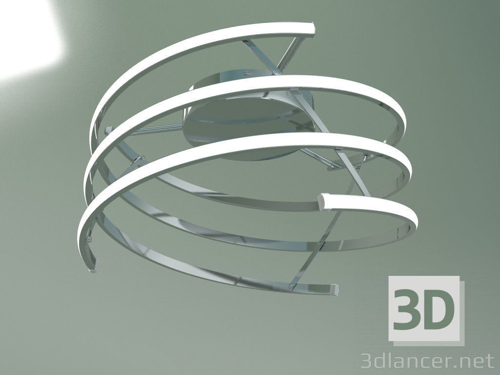 3d model Plafón LED Breeze 90229-3 (cromo) - vista previa