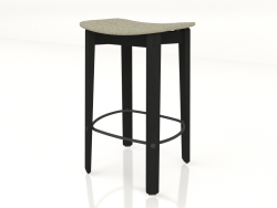 Tabouret de bar Nora rembourré en tissu (foncé)