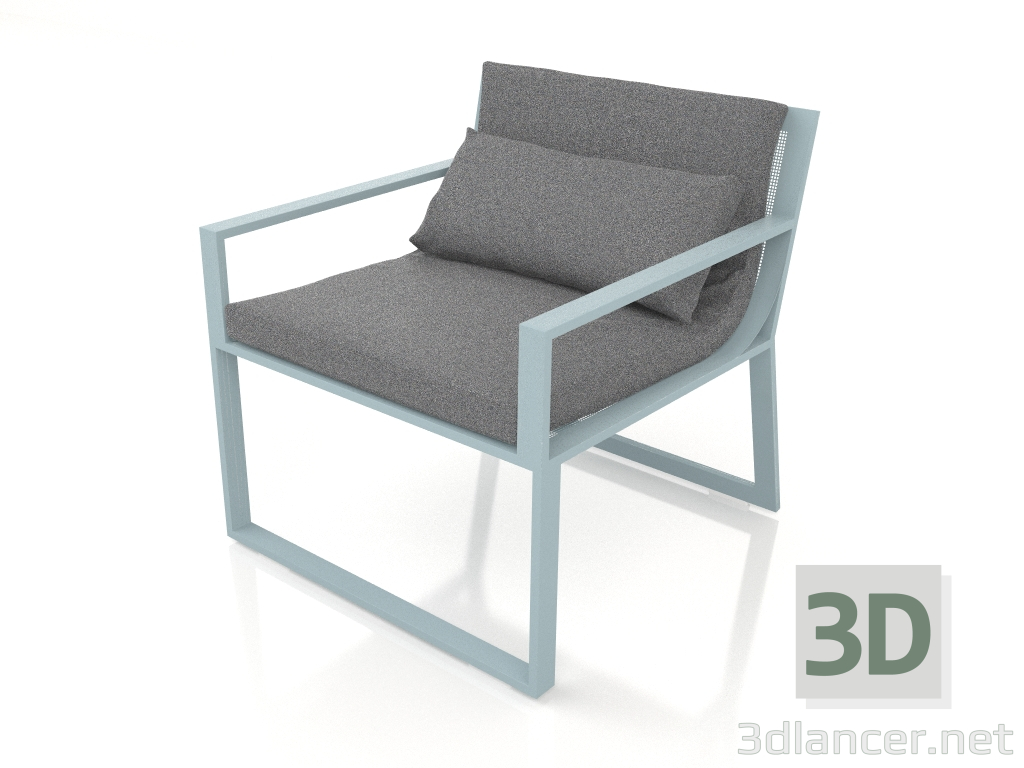 3d model Sillón club (gris azul) - vista previa