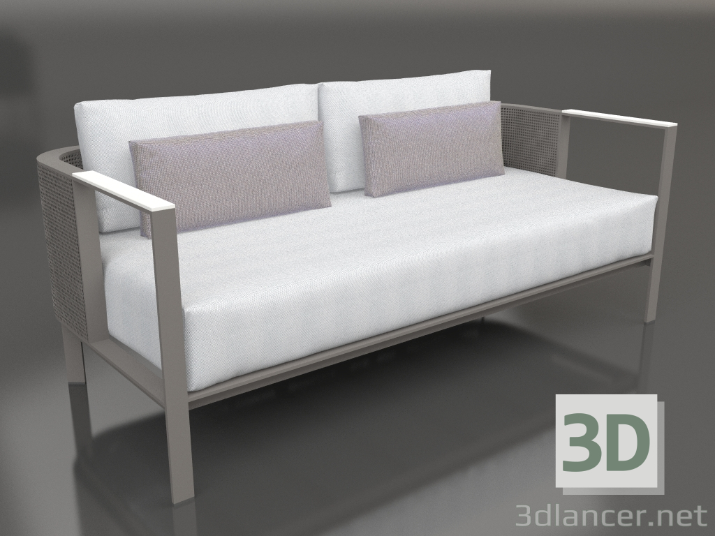 3d model 2-seater sofa (Quartz gray) - preview