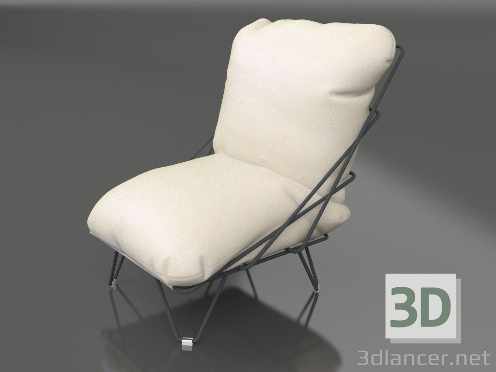 3d model Armchair (Anthracite) - preview