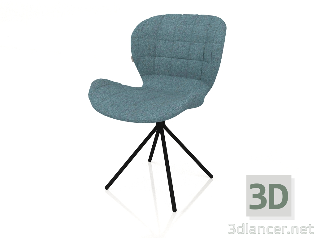 modèle 3D Chaise OMG (bleu) - preview