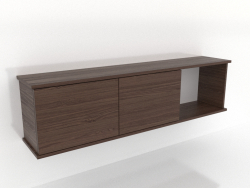 Étagère suspendue SHELF 7 (avec 1 section ouverte à droite) 1400 mm (noyer foncé)
