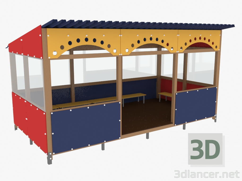 3d model Pabellón de la sombra (4042) - vista previa