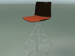 Tabouret de bar 0306 (avec coussin d'assise, wengé)