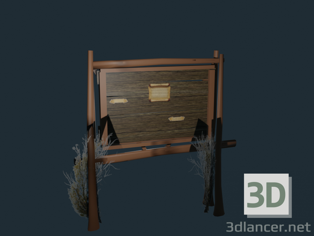 modèle 3D de tableau d'affichage acheter - rendu