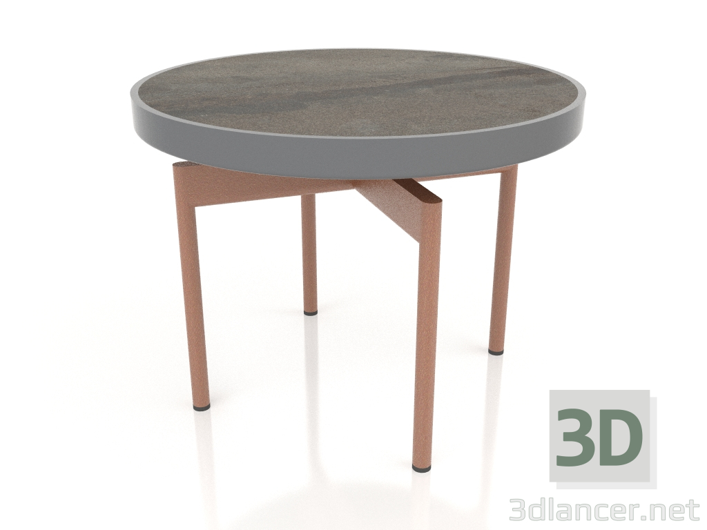 3d модель Стол журнальный круглый Ø60 (Anthracite, DEKTON Radium) – превью