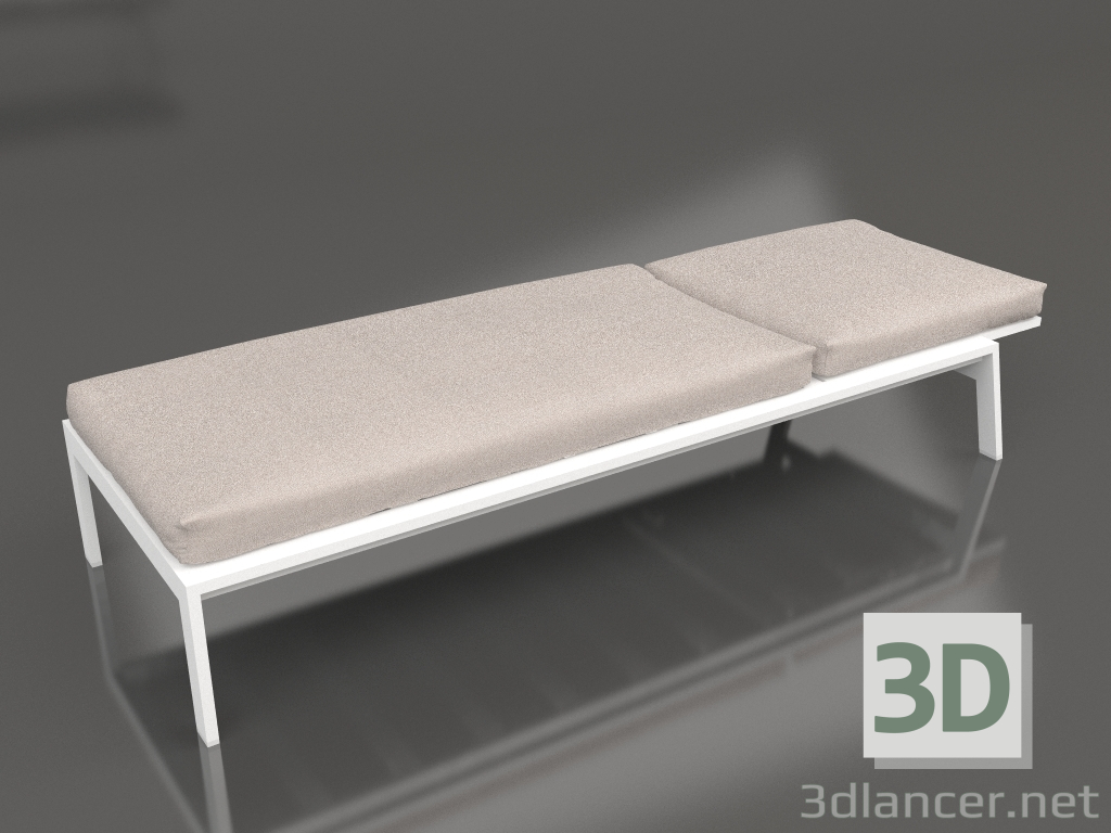 modello 3D Sdraio (Bianco) - anteprima