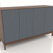 modello 3D Mobile TV FARGO con frontali fresati 1600x500x950 mm (ardesia, rovere tabacco, opzione 4) - anteprima