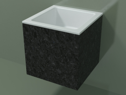 Lavabo de pared (02R112101, Nero Assoluto M03, L 36, P 36, H 36 cm)