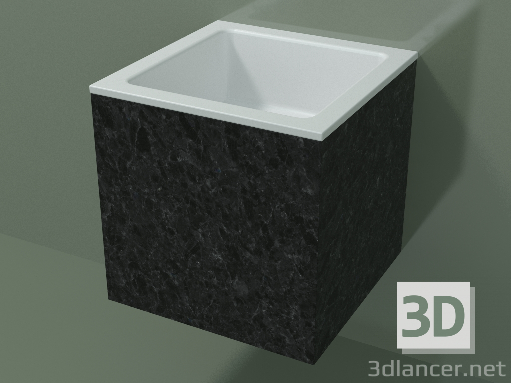 modèle 3D Lavabo suspendu (02R112101, Nero Assoluto M03, L 36, P 36, H 36 cm) - preview