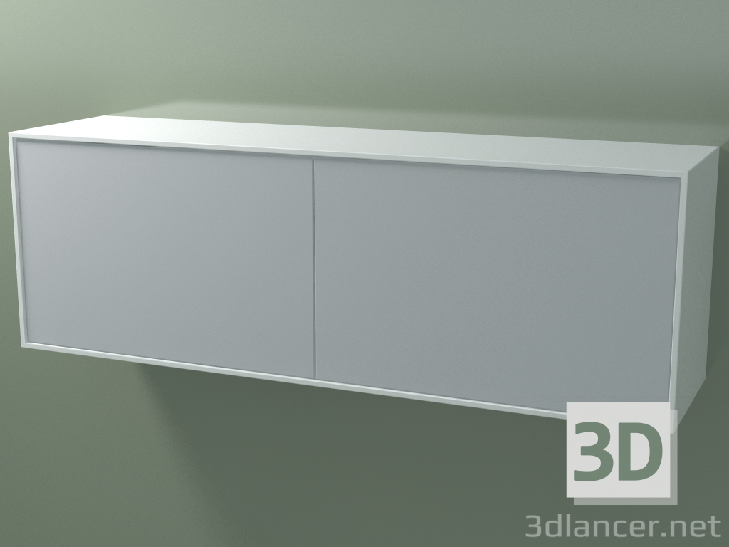 Modelo 3d Caixa dupla (8AUFBA03, Glacier White C01, HPL P03, L 144, P 36, H 48 cm) - preview