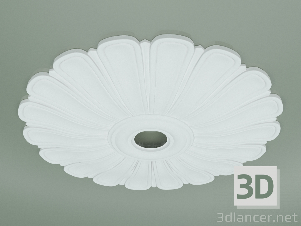 Modelo 3d Roseta com ornamento RW016 - preview