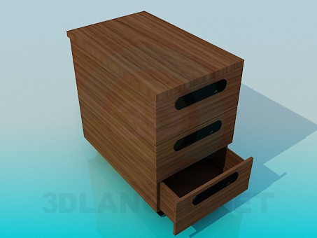 3d model Gabinete con cajones - vista previa