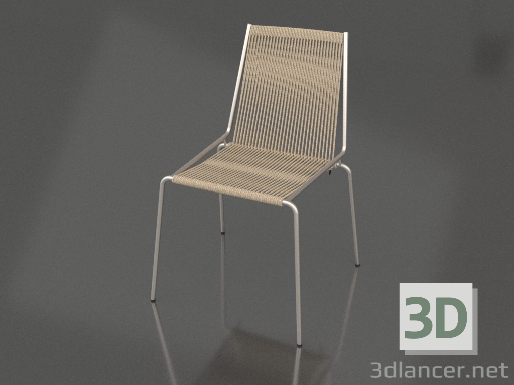 modèle 3D Chaise Noel (Piètement Acier, Drisse Drapeau Nature) - preview