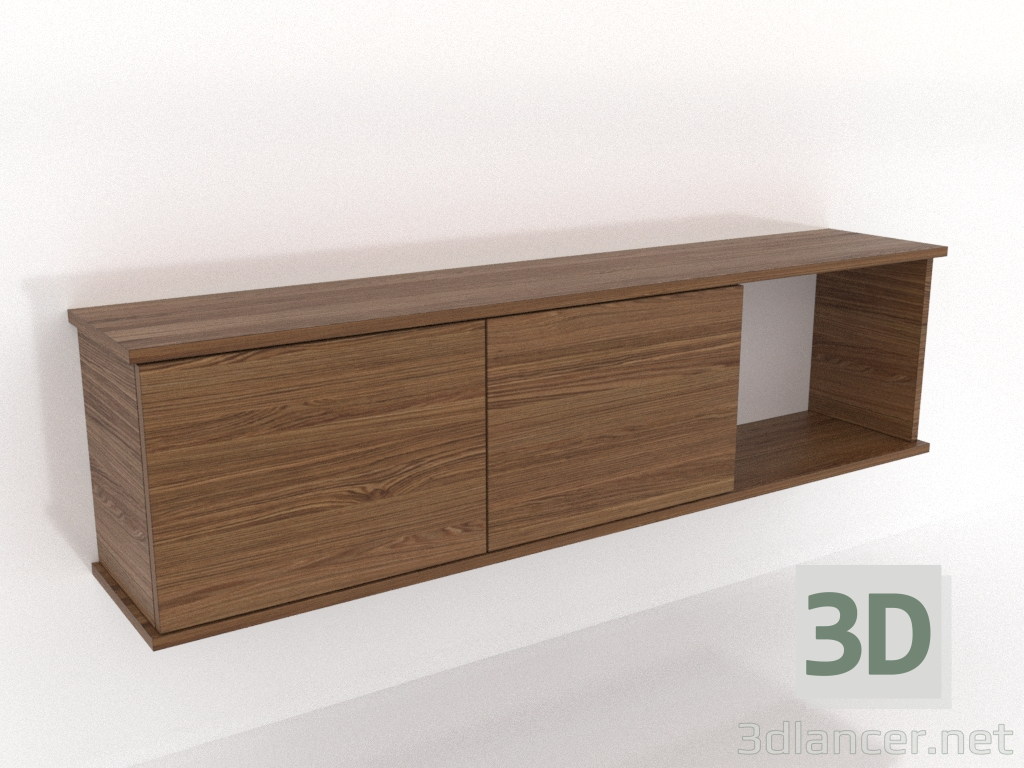 3d model Estantería colgante ESTANTE 7 (con 1 sección abierta a la derecha) 1400 mm (nogal claro) - vista previa 3d model Estantería colgante ESTANTE 7 (con 1 sección abierta a la derecha) 1400 mm (nogal claro) - vista previa
