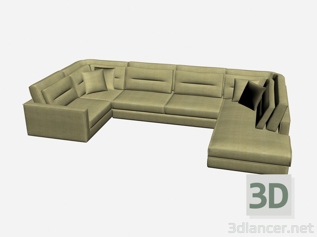 3d model Sofá Rlanet 5 - vista previa