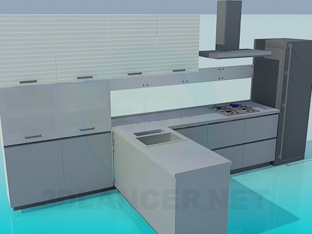 3d model Kitchen - preview