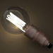 3d Eco-filament Globe shaped bulb model buy - render