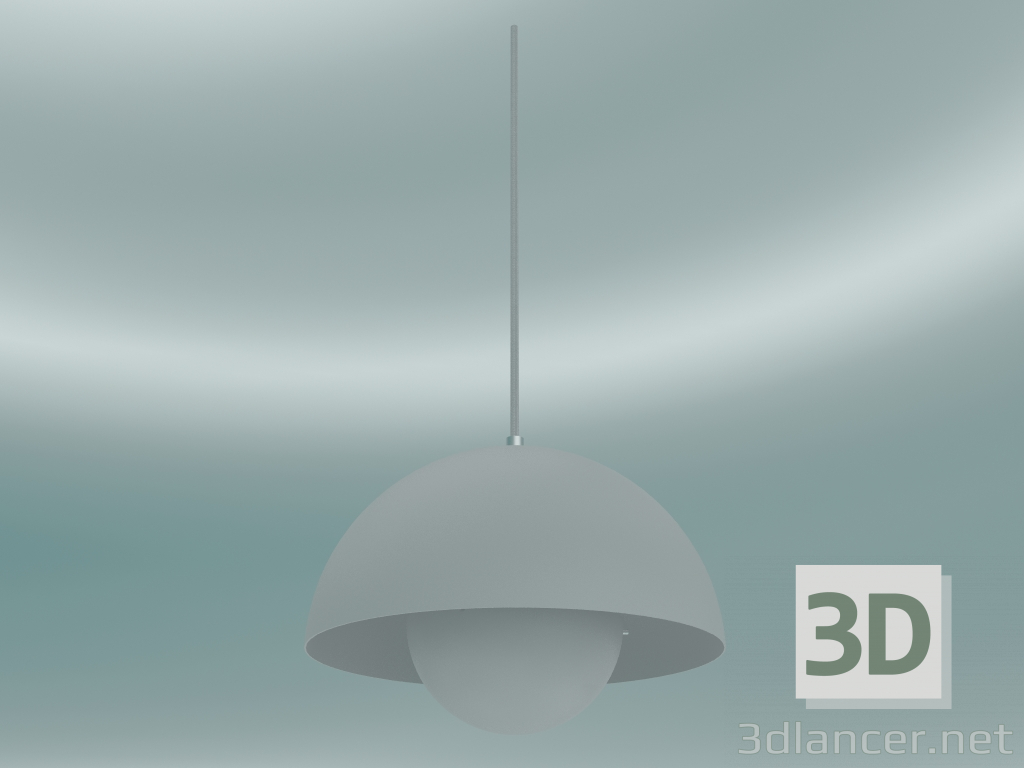 modello 3D Lampada a sospensione Vaso di fiori (VP1, Ø23cm, H 16cm, Grigio chiaro opaco) - anteprima