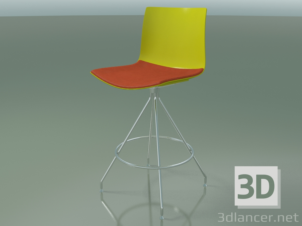 3d model Taburete de bar 0306 (con cojín de asiento, polipropileno PO00118) - vista previa