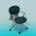 3d model Office chair with wheels - preview