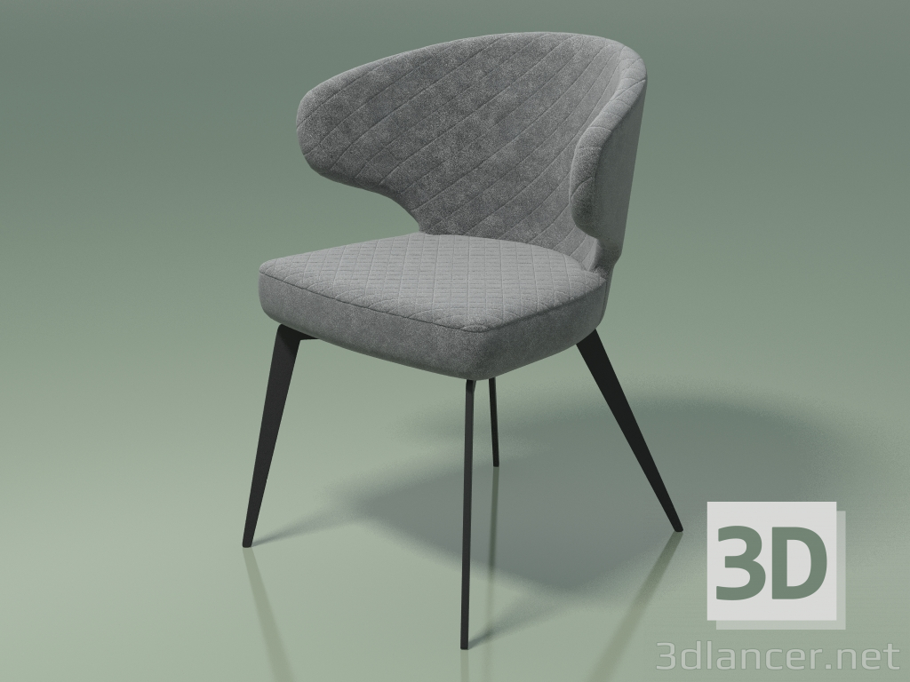 modello 3D Sedia da pranzo Keen (111700, grigio petrolio) - anteprima