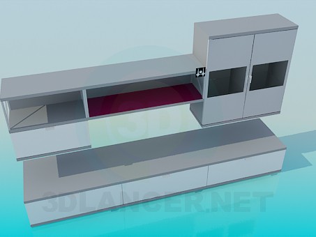 modello 3D Mobili per salotti - anteprima