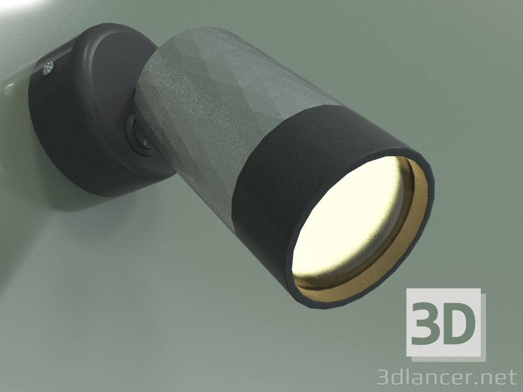 Modelo 3d Spot Mizar 20088-1 (preto-prata) - preview