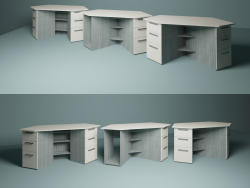 Bureau d'angle, trois designs