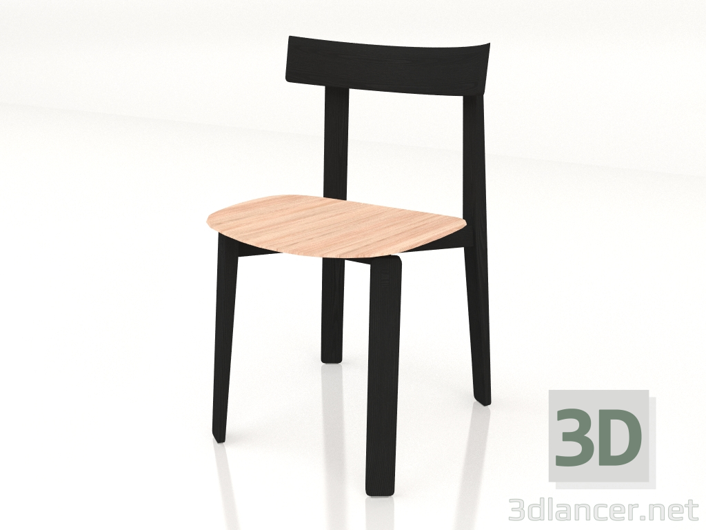 modello 3D Sedia Nora (scuro) - anteprima