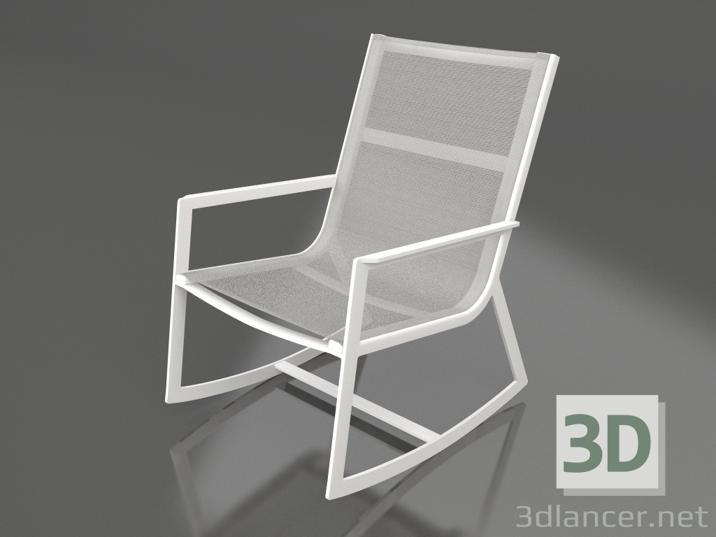 3d model Rocking chair (White) - preview