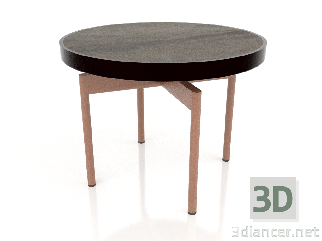 3d модель Стол журнальный круглый Ø60 (Black, DEKTON Radium) – превью