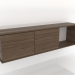 3d model SHELF 7 hanging shelf (with 1 open section on the right) 1400 mm (lightened ash walnut) - preview