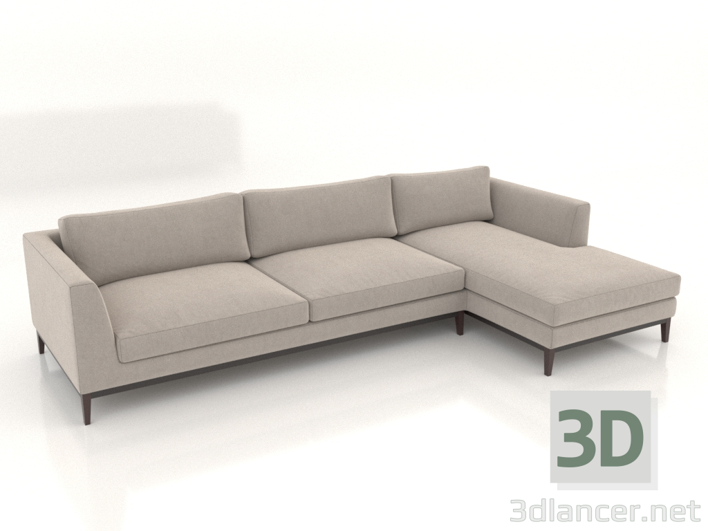 modèle 3D Canapé d'angle Italia Taper - preview