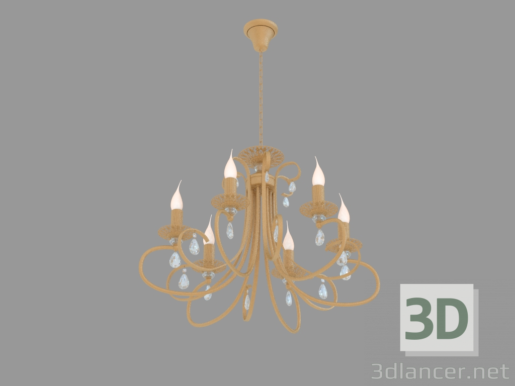 modello 3D Lampadario Dauphin (1221-6P) - anteprima