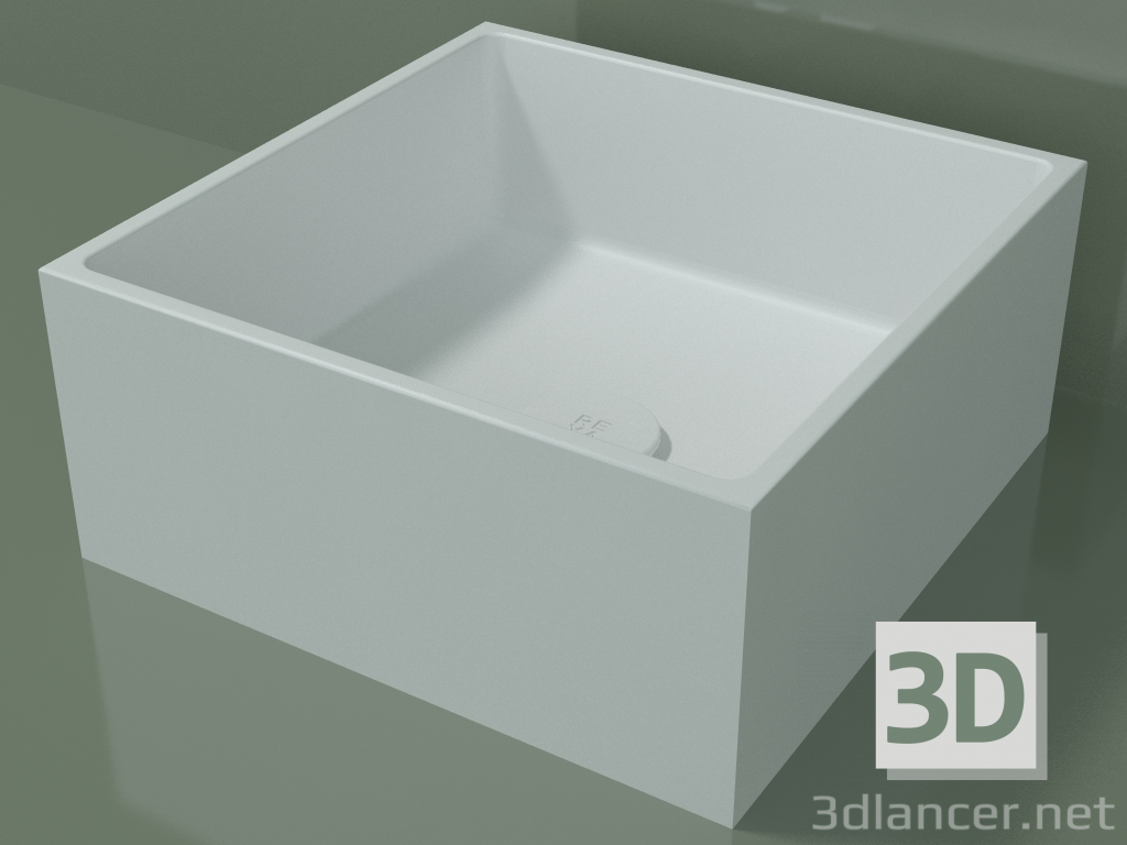 3D modeli Tezgah üstü lavabo (01UN11101, Glacier White C01, L 36, P 36, H 16 cm) - önizleme