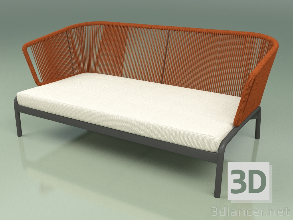 3d model Sofá 002 (Cordón 7mm Naranja) - vista previa