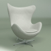 3d model Sillón Egg (cuero gris) - vista previa