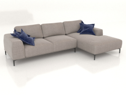 CLOUD-Sofa mit Ottomane (Polsteroption 2)