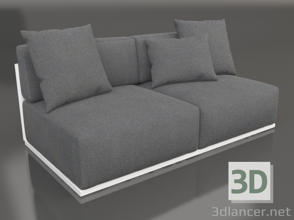 3d model Módulo sofá sección 4 (Blanco) - vista previa