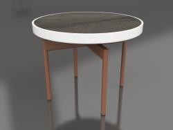 Round coffee table Ø60 (White, DEKTON Radium)