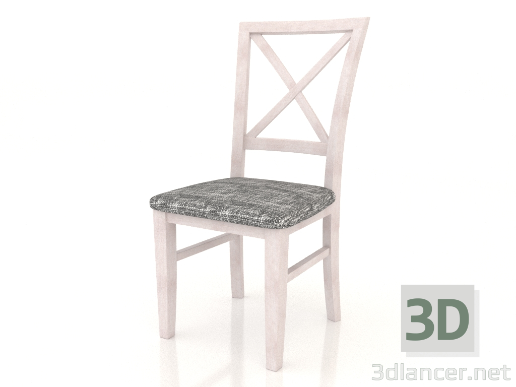 3d model Silla Malta (Haya blanqueada) - vista previa