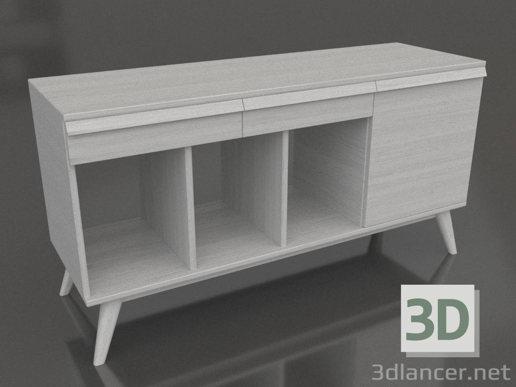 3D modeli Vinil plak çalar için üniversal stand 1300 mm (beyaz RAL 9010) - önizleme