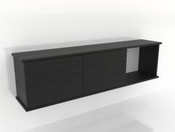 Estantería colgante ESTANTE 7 (con 1 sección abierta a la derecha) 1400 mm (negro RAL 9005)