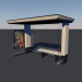 modello 3D di Fermata bus Modello 3D low-poly comprare - rendering