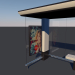 modello 3D di Fermata bus Modello 3D low-poly comprare - rendering