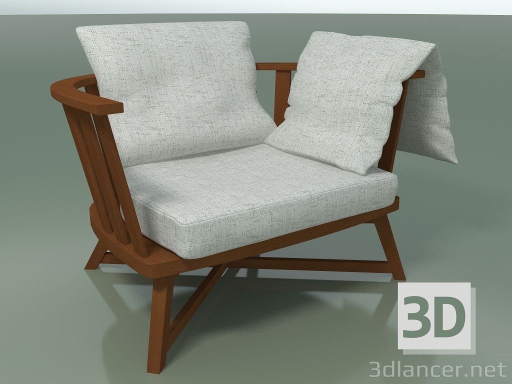 3d model Armchair street semicircular InOut (707) - preview