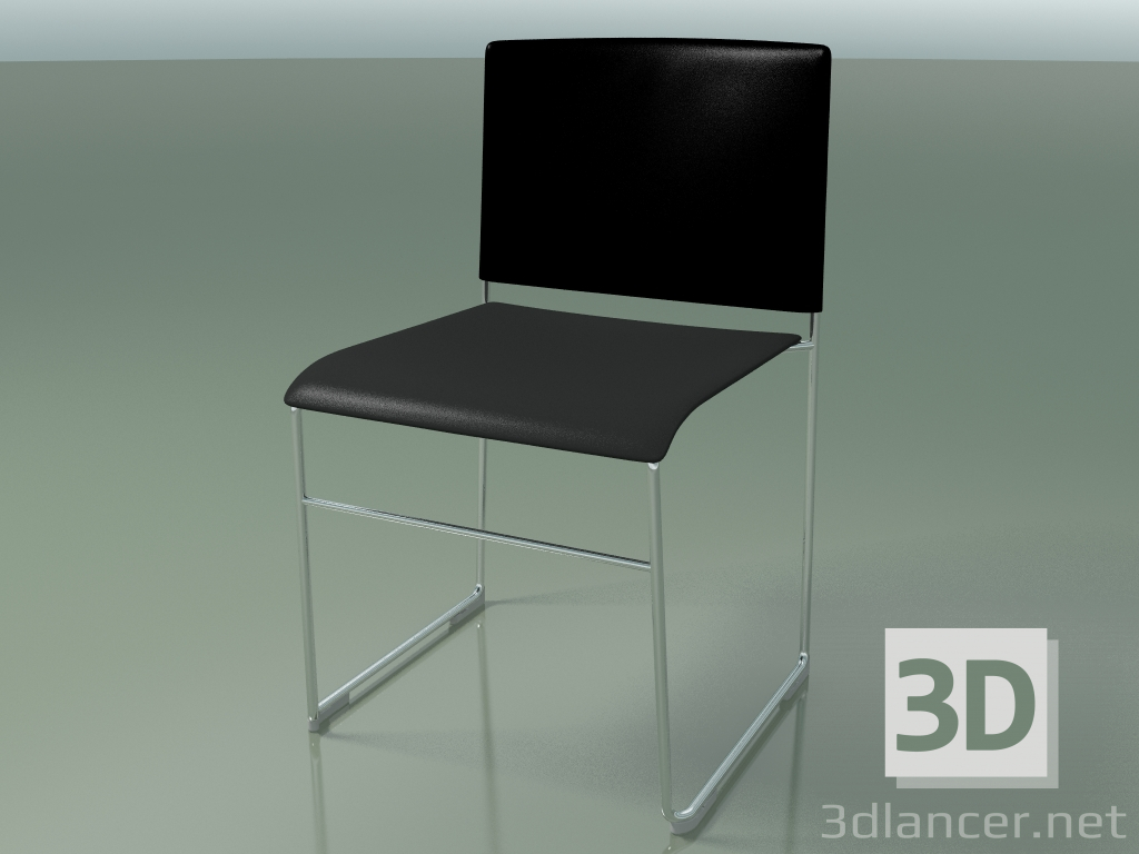 3d model Silla apilable 6600 (polipropileno negro co segundo color, CRO) - vista previa