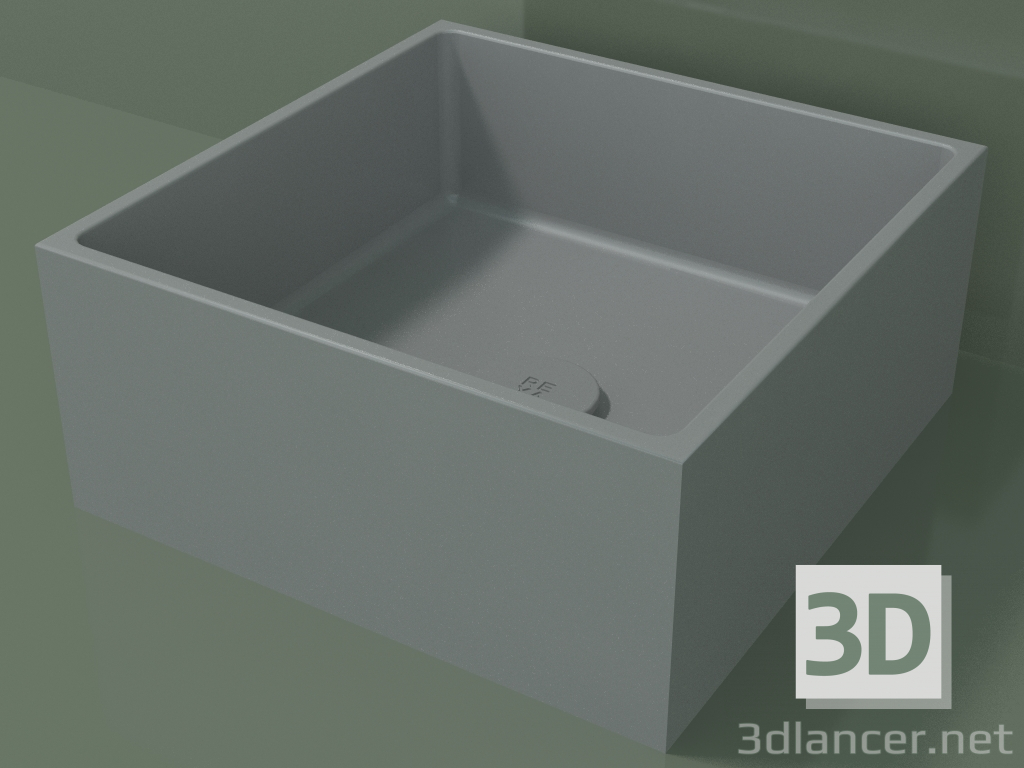 3d model Lavabo sobre encimera (01UN11101, Silver Grey C35, L 36, P 36, H 16 cm) - vista previa